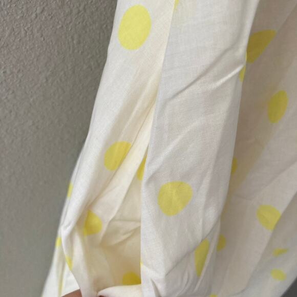Anthropologie Whit Two NEW Polka Dot Maxi Dress - White Yellow - Small - Picture 3 of 11